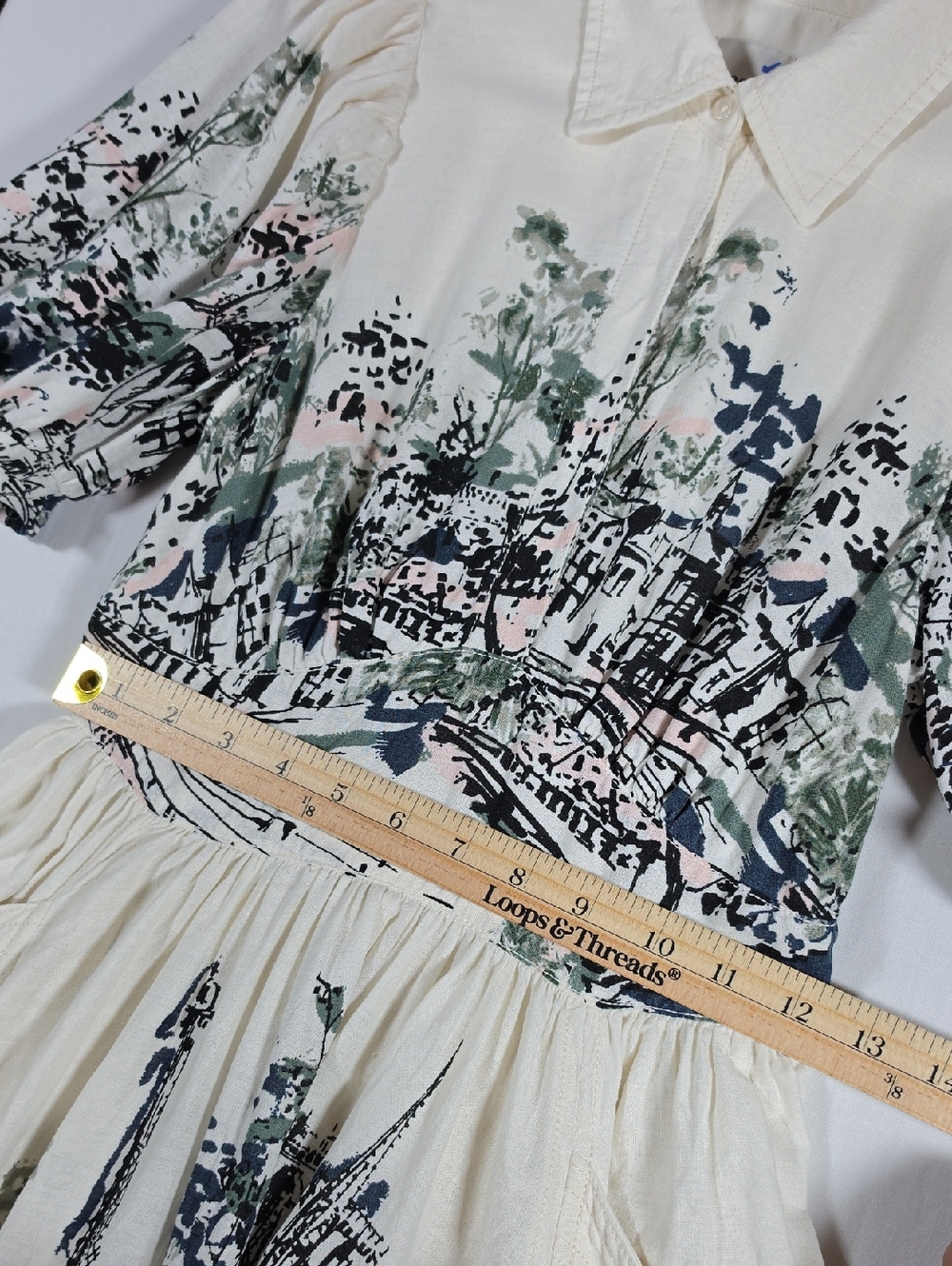 Maeve Short-Sleeve Collared Mini Shirt Dress Size XS - Picture 9 of 12